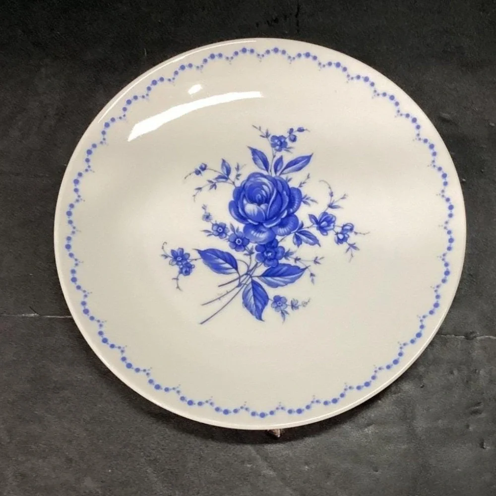 Alboth & Kaiser Bavaria Salad Plates,‎ Set of 2, Vintage Blue Floral Tableware
